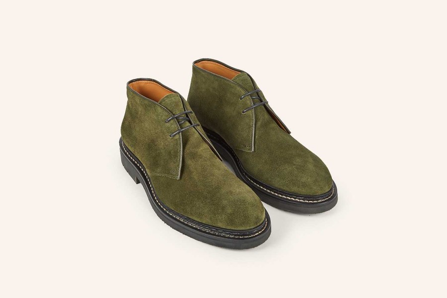 Hot Heschung Genet Desert Boot Sapin Hydrovelours