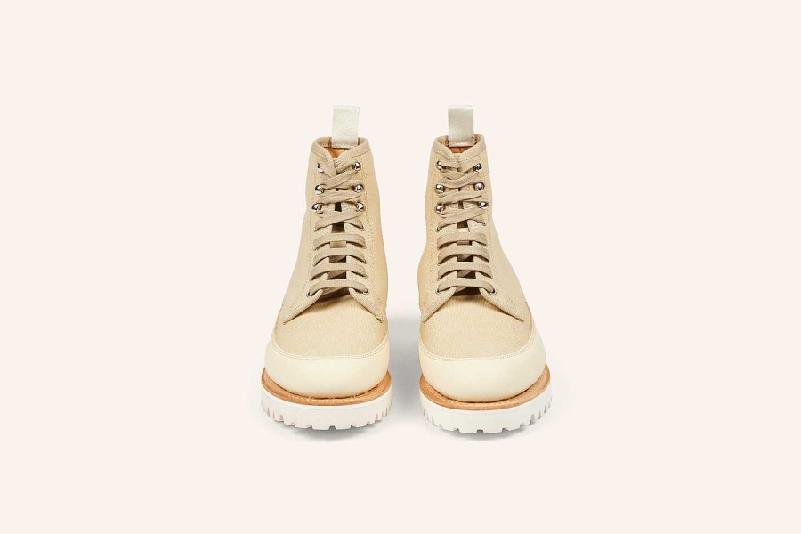 Hot Heschung Sonora Ankle Boot Beige Canvas/Rubber