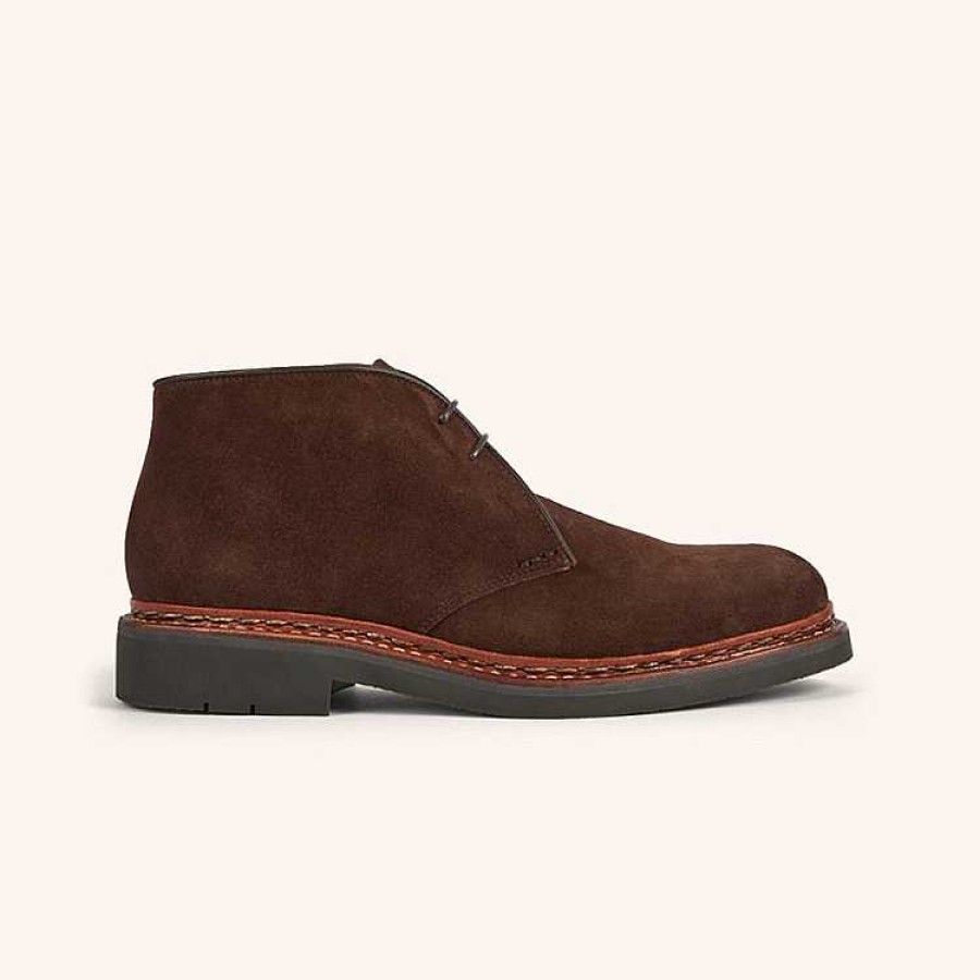 Online Heschung Genet Desert Boot Coffee Hydrovelours