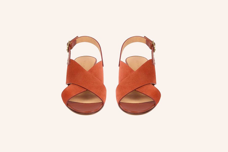 Clearance Heschung Gaia Sandal Brandy Suede