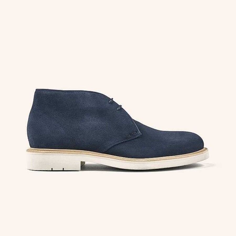 Wholesale Heschung Genet Desert Boot Petrol Calf Suede