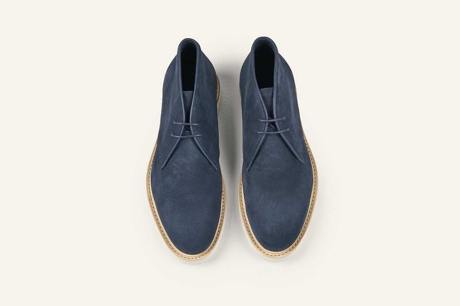 Wholesale Heschung Genet Desert Boot Petrol Calf Suede