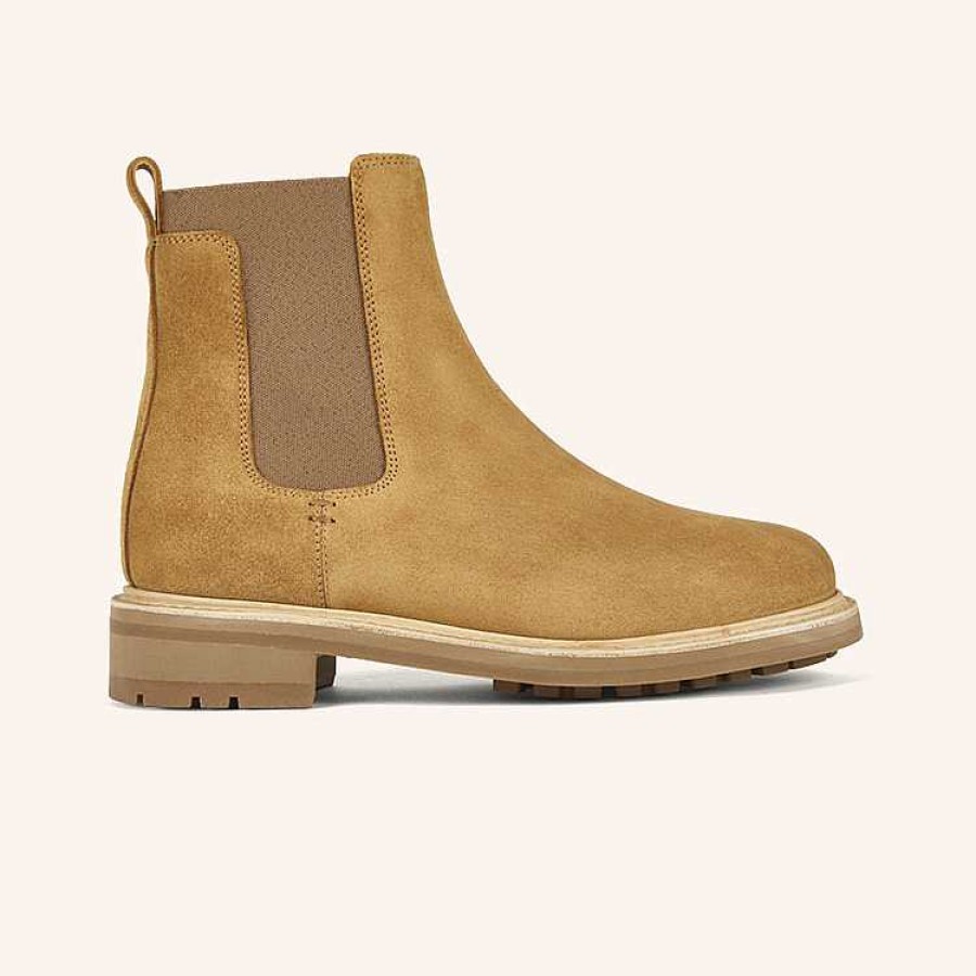 Clearance Heschung Cosmos Chelsea Boot Dune Hydrovelours