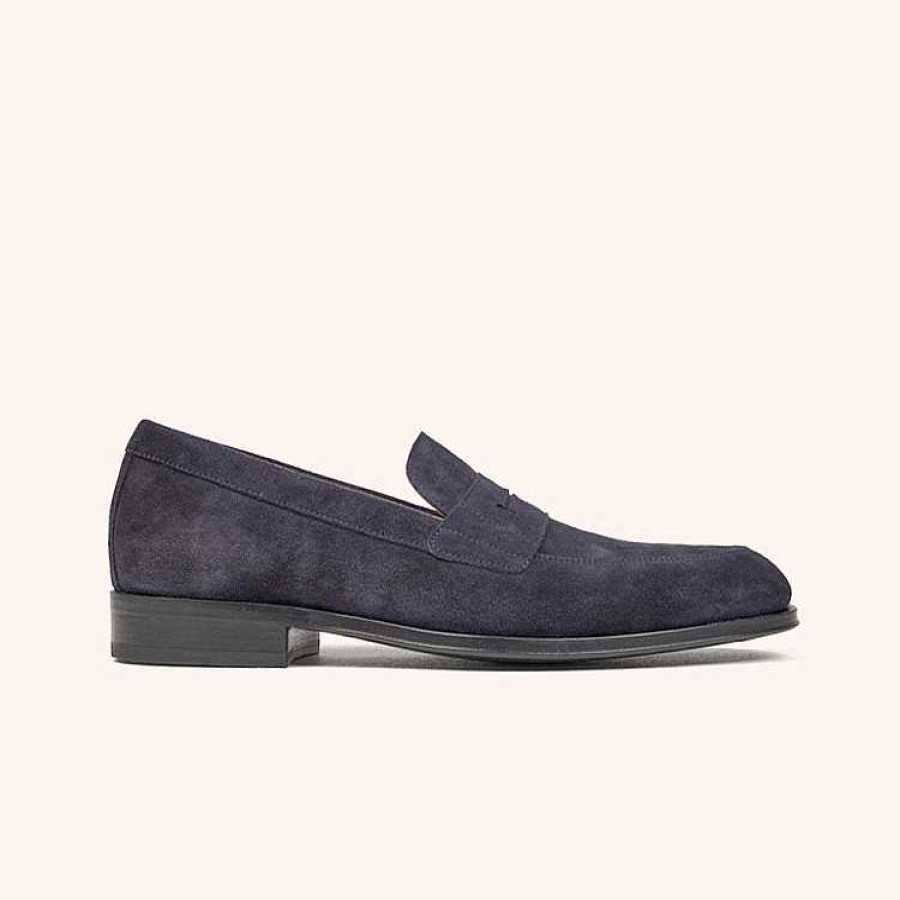 New Heschung Erwin Loafer Navy Hydrovelours