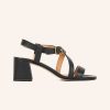 Online Heschung Sofia Sandal Black Calfskin