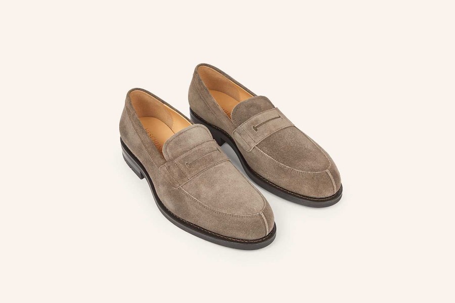 Wholesale Heschung Lilium Loafer With Leather Sole Acacia Hydrovelours