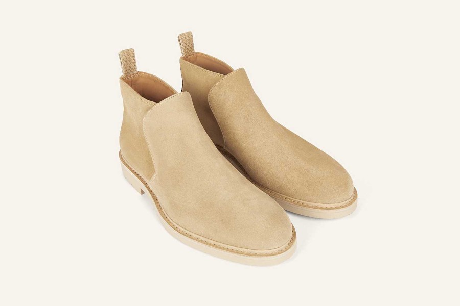 New Heschung Peuplier Ankle Boot Sand Hydrovelours