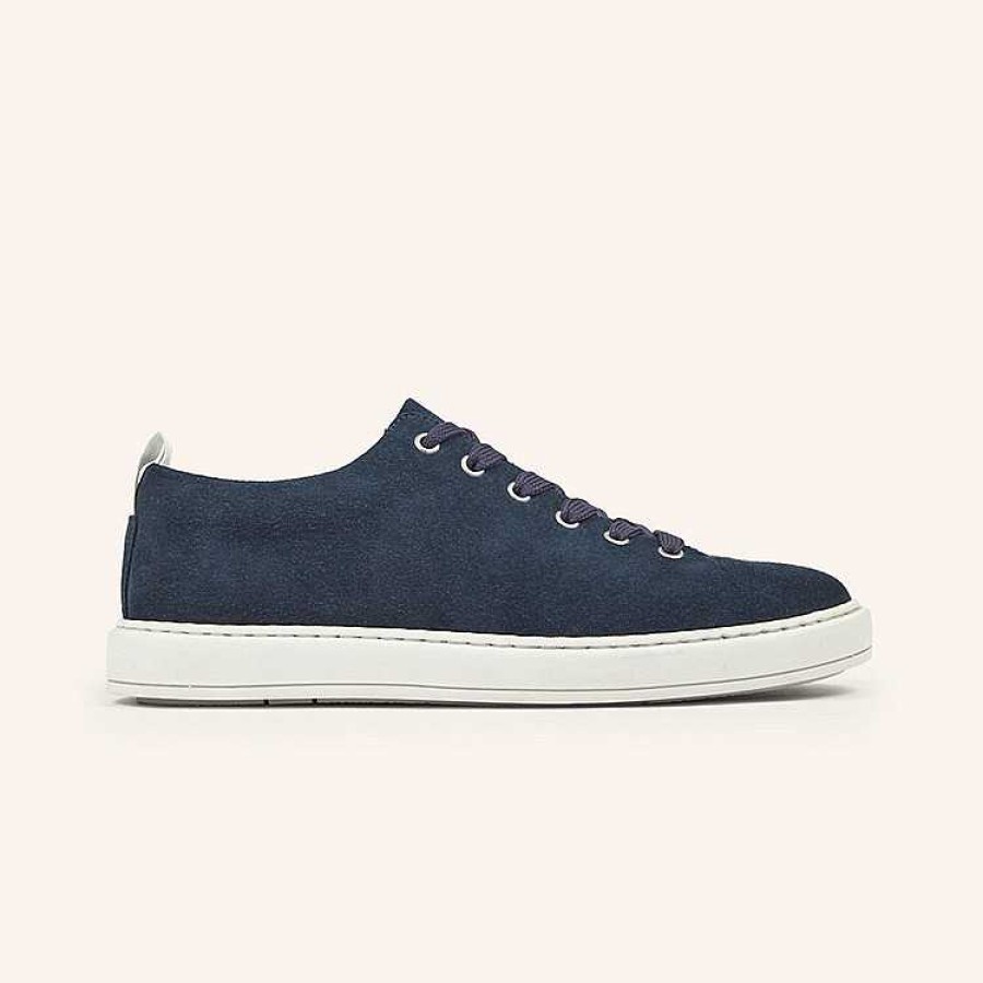 Clearance Heschung Court Sneakers Petrol Calf Suede